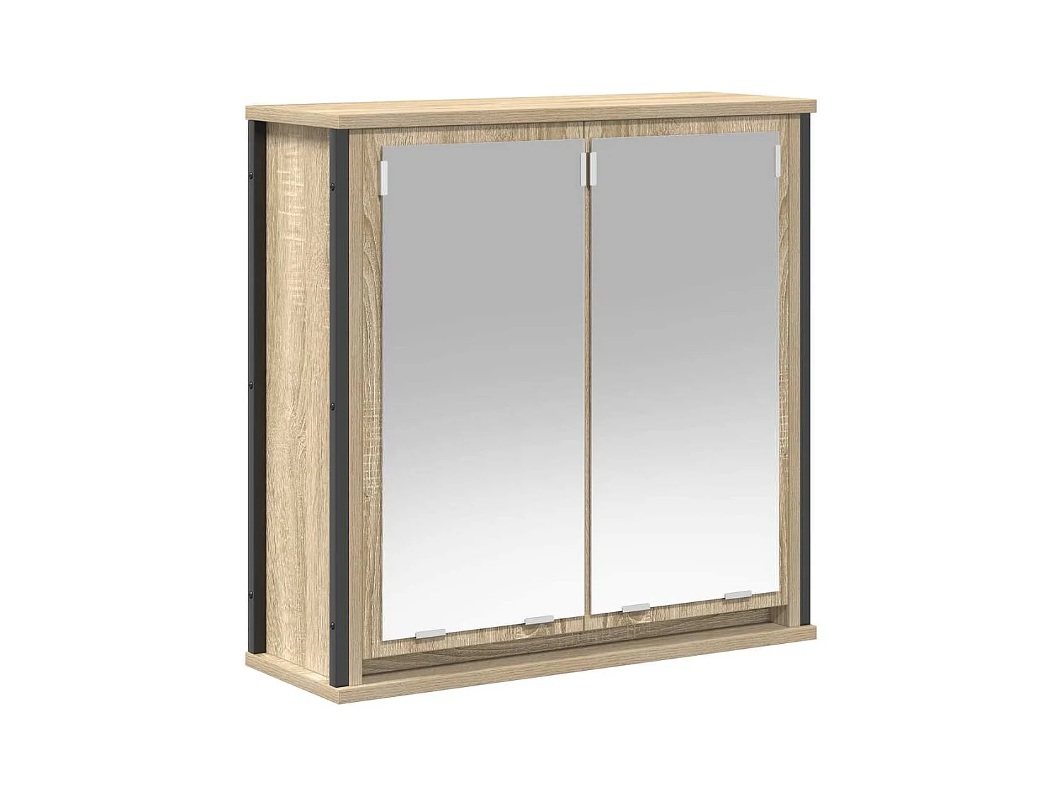 Sonoma eiken spiegelkast voor in de badkamer 60x21x60 cm