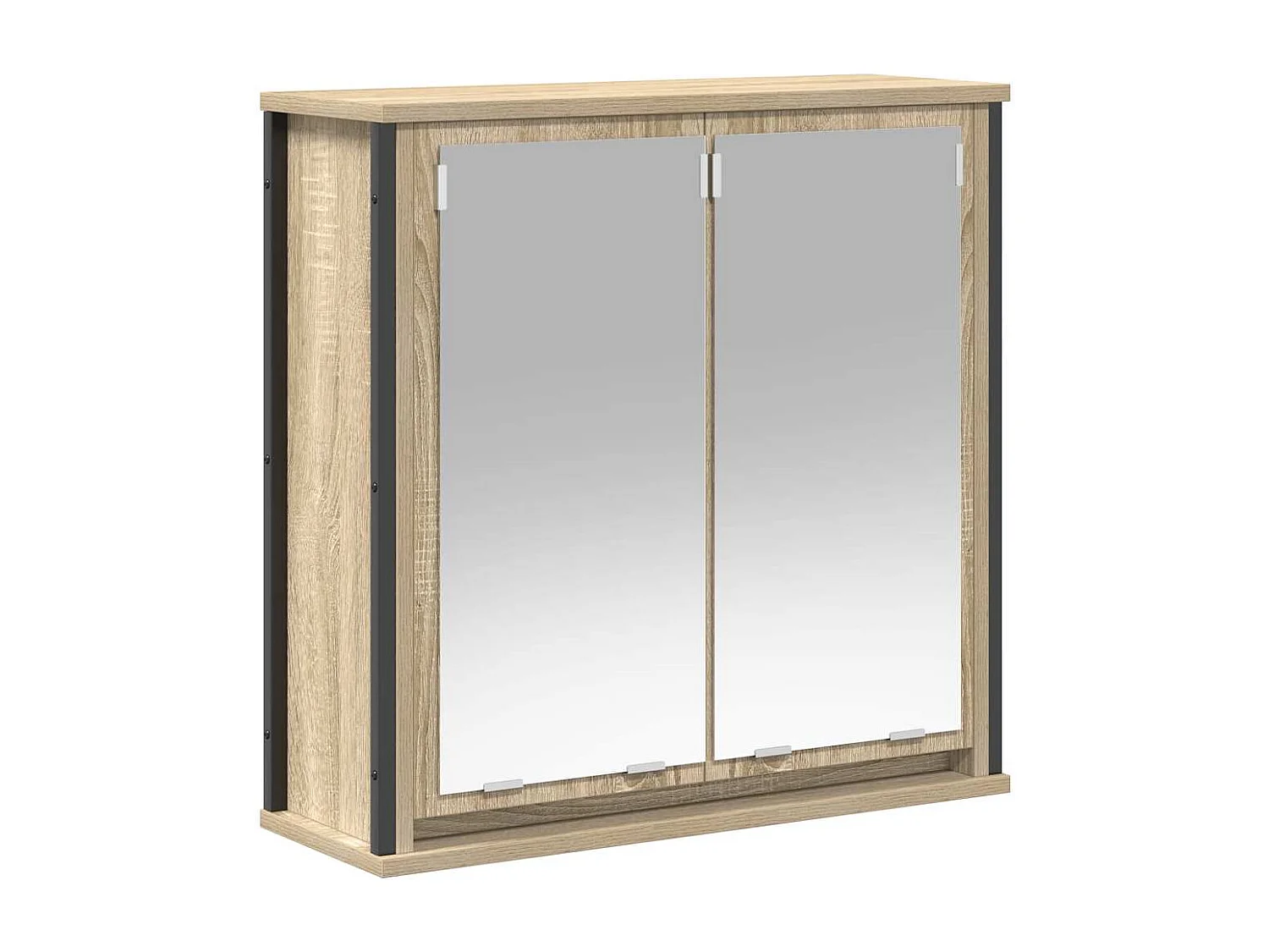 Armoire murale de salle de bain miroir chêne sonoma 60x21x60 cm