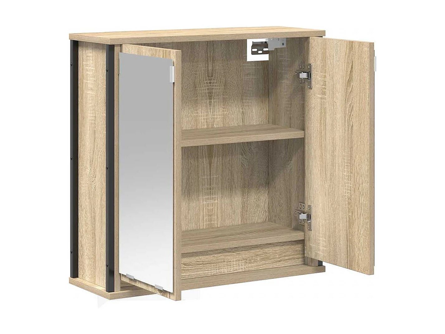 Armoire murale de salle de bain miroir chêne sonoma 60x21x60 cm