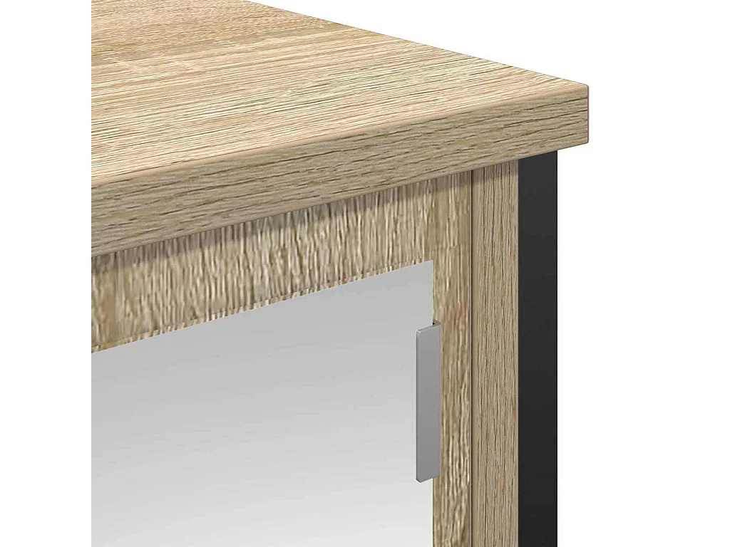 Armoire murale de salle de bain miroir chêne sonoma 60x21x60 cm