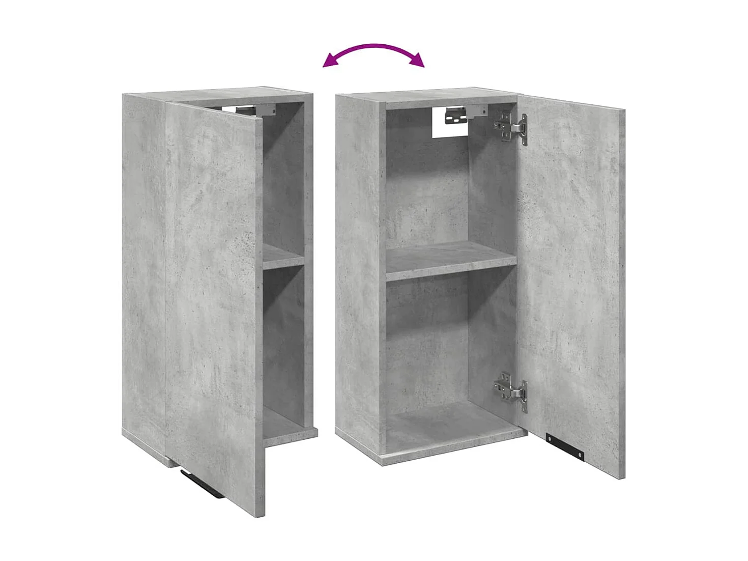 Armoire de salle de bain murale Gris béton 32x20x67 cm