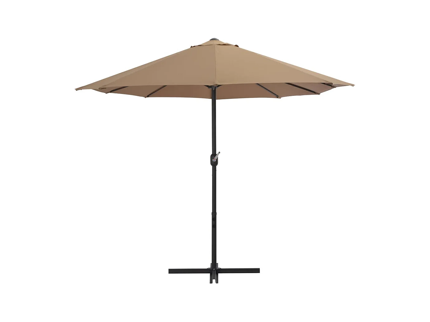 Buitenparasol en aluminium paal 460x270 cm taupe