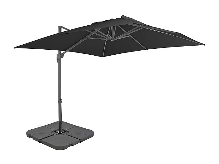 Tuinparasol met draagbare voet, antraciet
