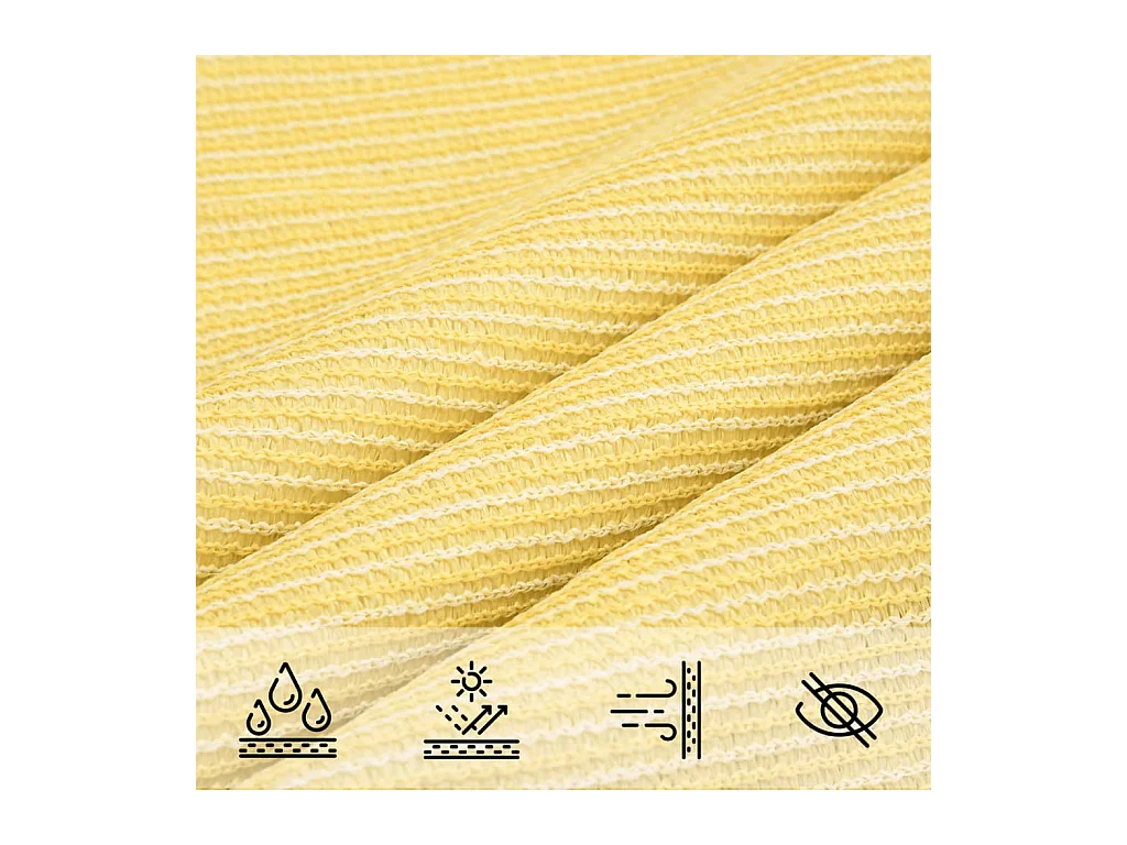 Parasol en PEHD triangulaire 5x5x5 m Beige