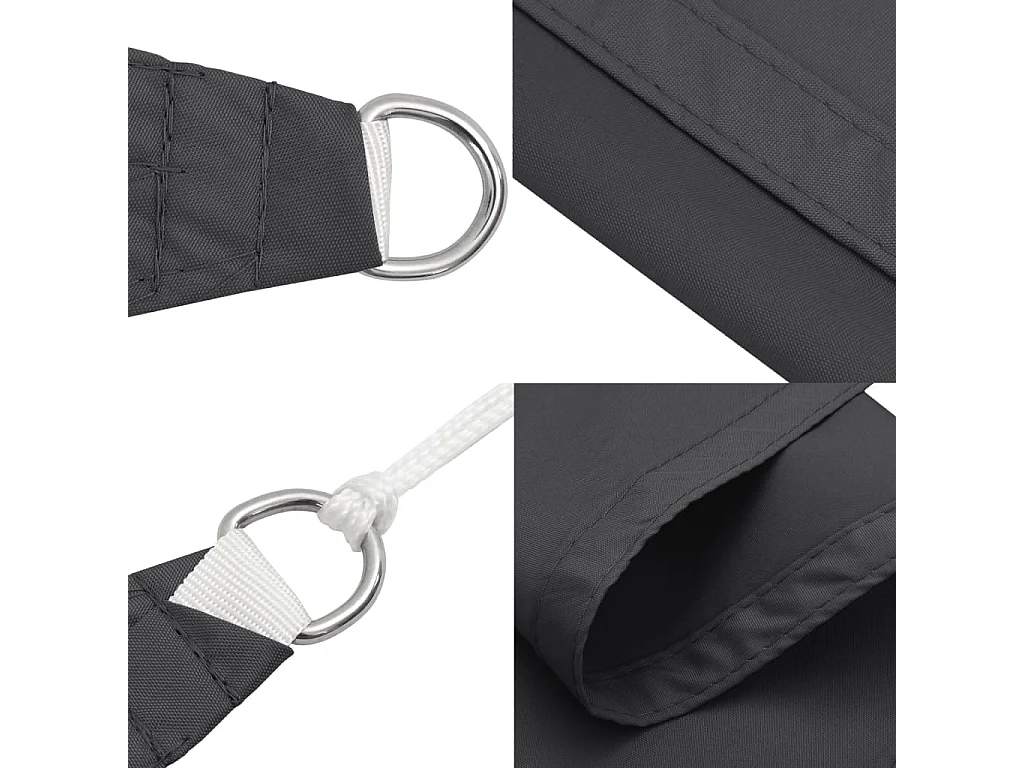 Parasol en tissu oxford carré 2,5x2,5 m anthracite