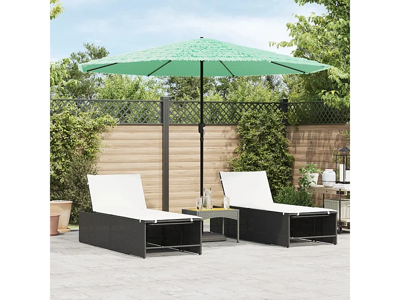 Parasol de jardin avec mât en acier vert 324x324x247 cm