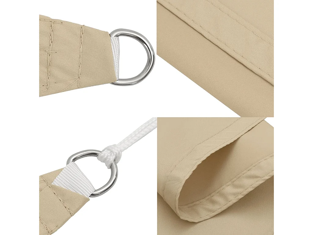 Parasol en tissu oxford carré 3,6 x 3,6 m beige