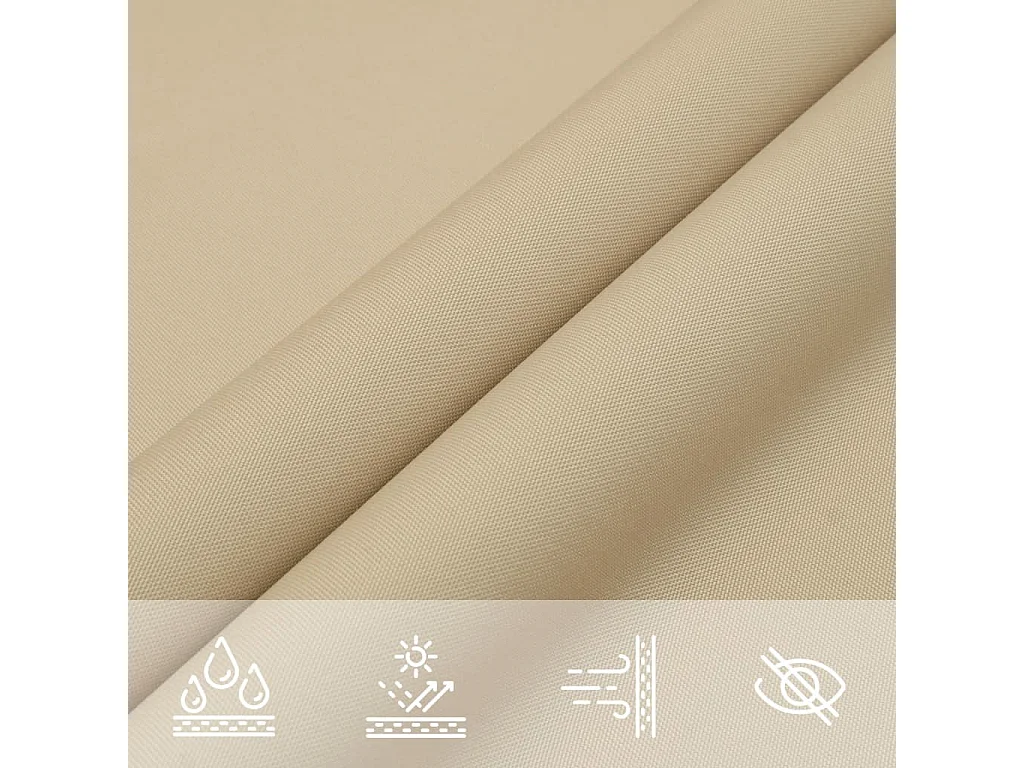 Sombrilla cuadrada de tela Oxford 3,6 x 3,6 m beige