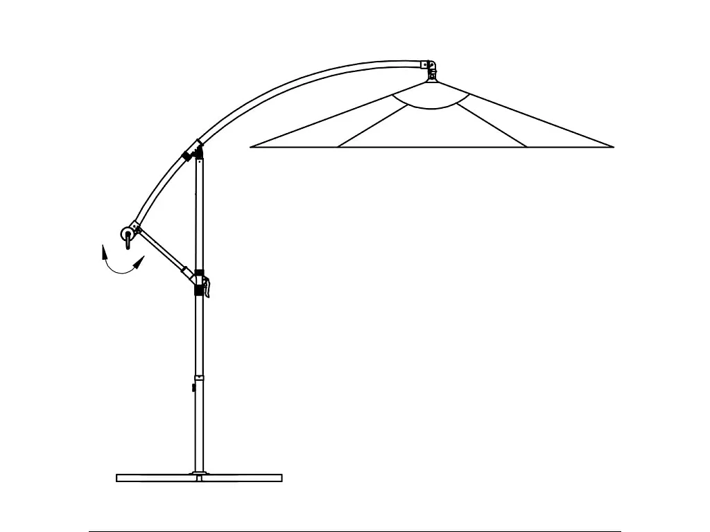 3m Cantilever Tuinparasol Blauw