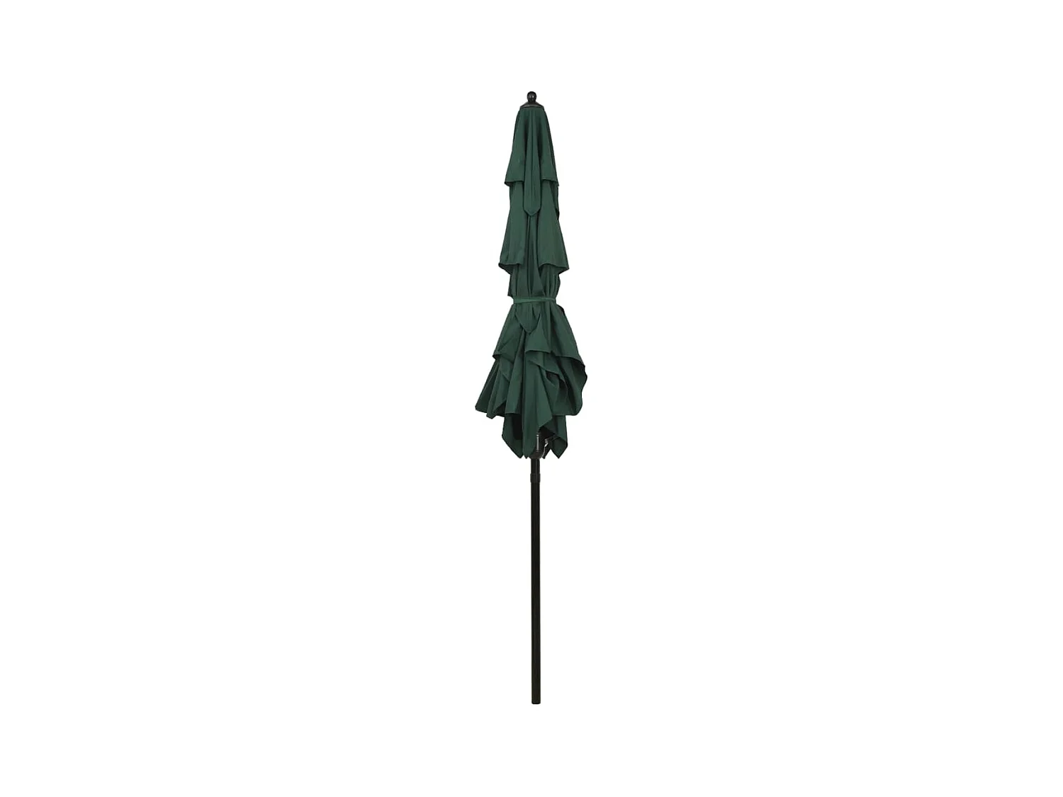 Parasol de jardin à 3 niveaux avec mât en aluminium vert 2x2 m
