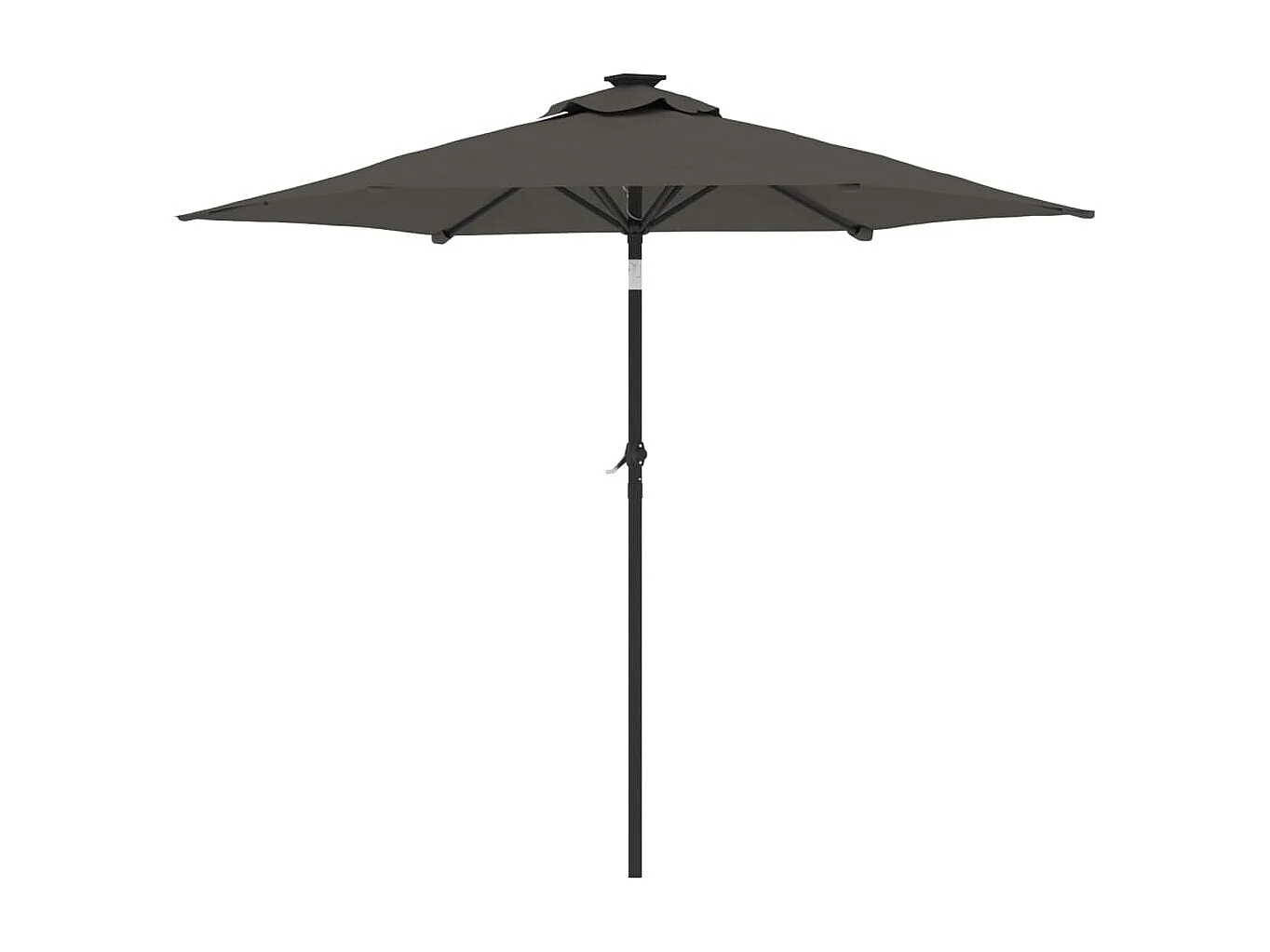 Parasol de jardin avec mât en acier anthracite 225x225x212 cm