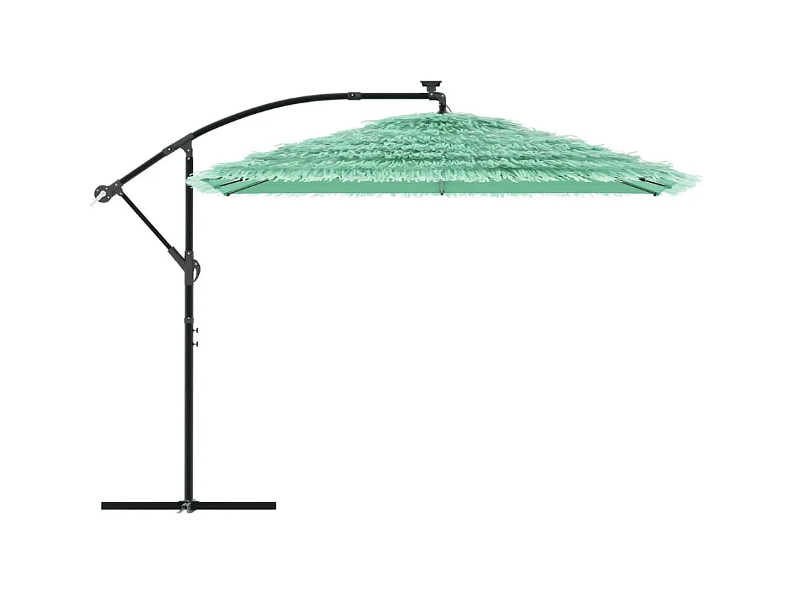 Parasol de jardin avec mât en acier vert 290x290x238 cm