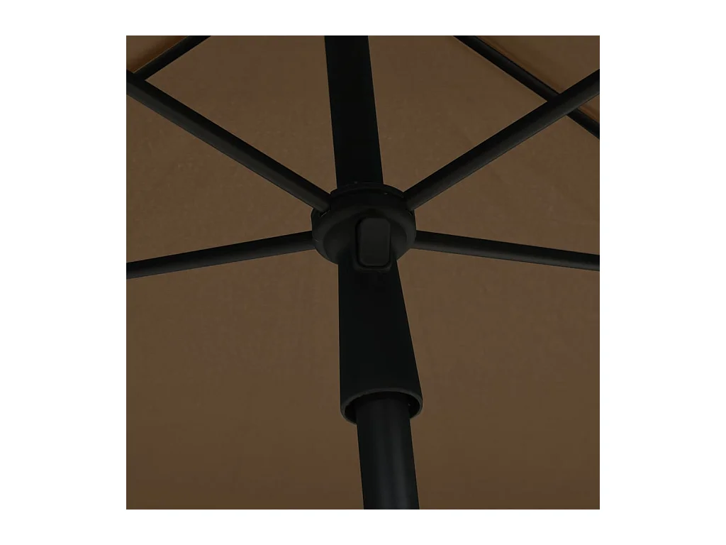 Tuinparasol met paal 210x140 cm Taupe
