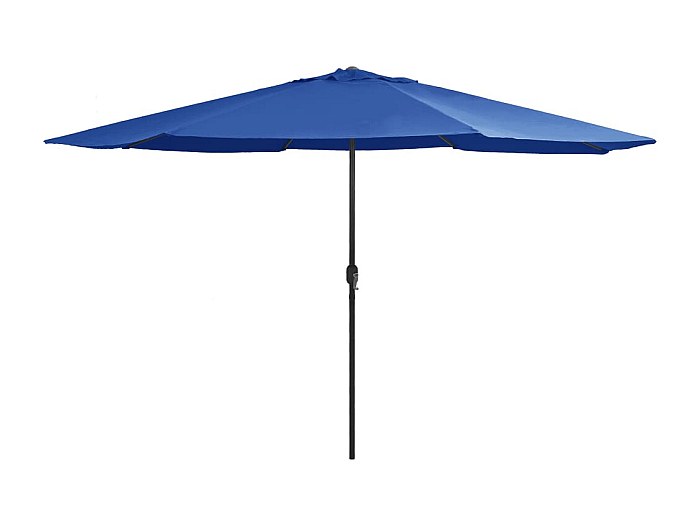 Ombrellone da giardino con palo in metallo 390 cm azzurro