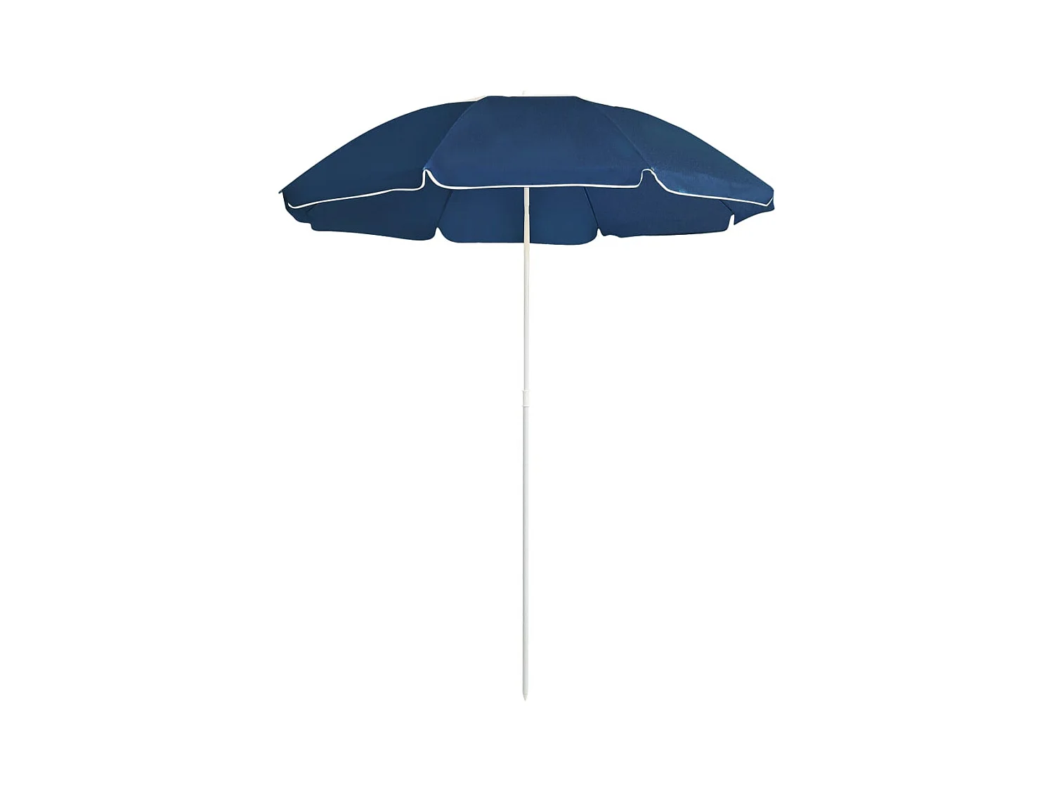 Ombrellone da giardino con palo in acciaio blu 180 cm