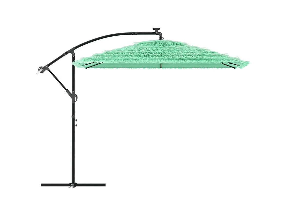 Parasol de jardin avec mât en acier vert 269x269x235 cm