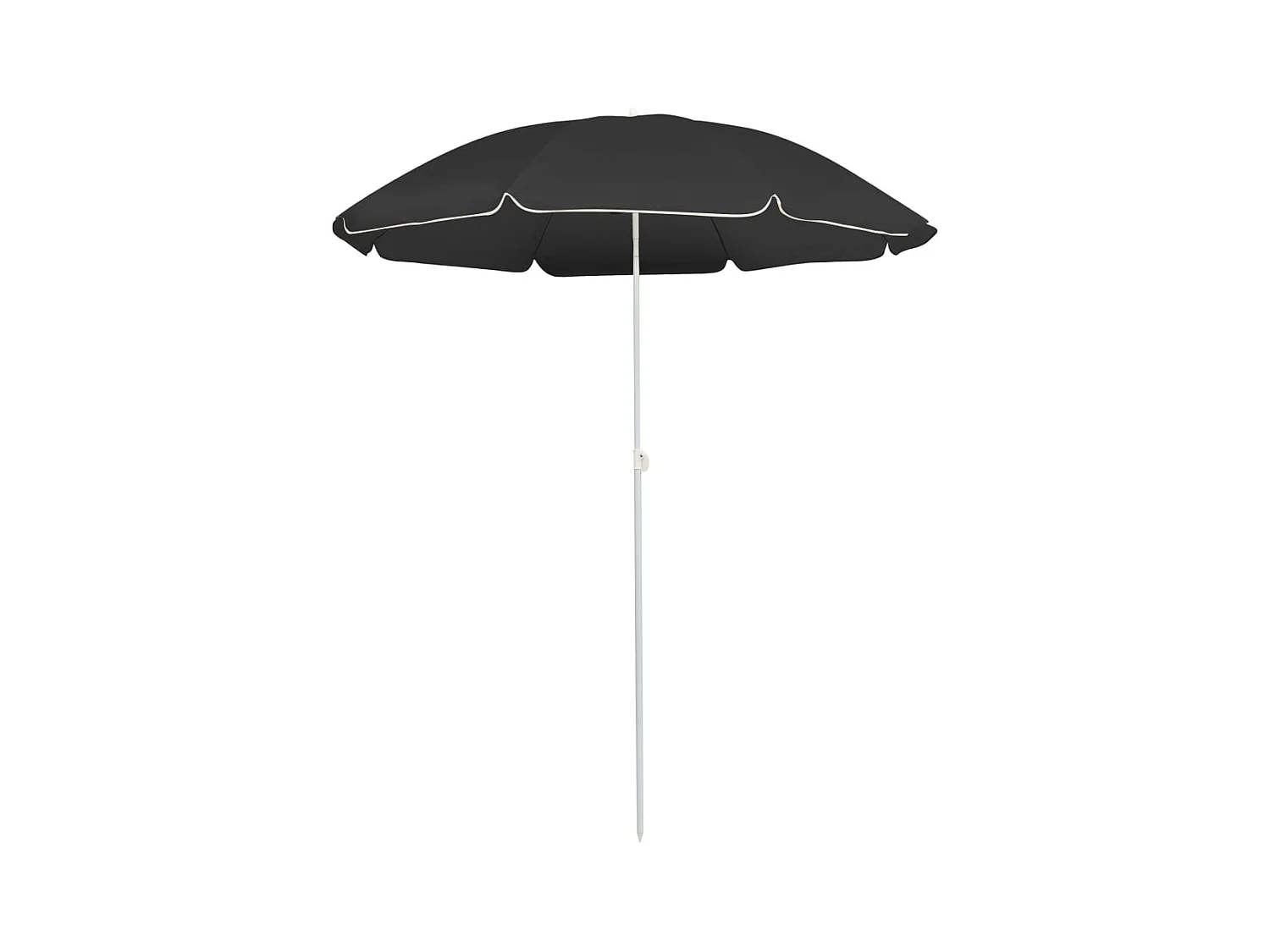 Parasol de jardin avec mât en acier anthracite 180 cm