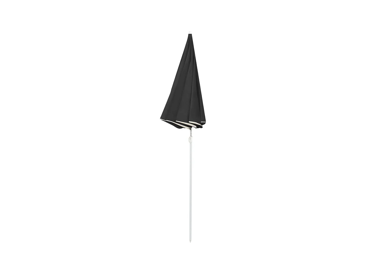 Parasol de jardin avec mât en acier anthracite 180 cm