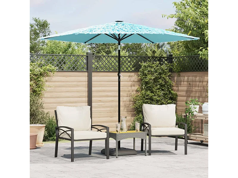 Tuinparasol met blauwe stalen paal 268x268x226 cm