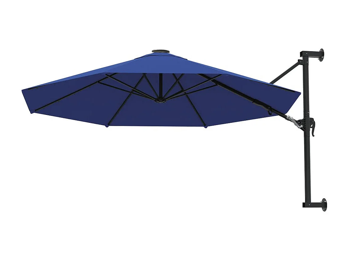 Wandparasol met metalen paal 300 cm Blauw