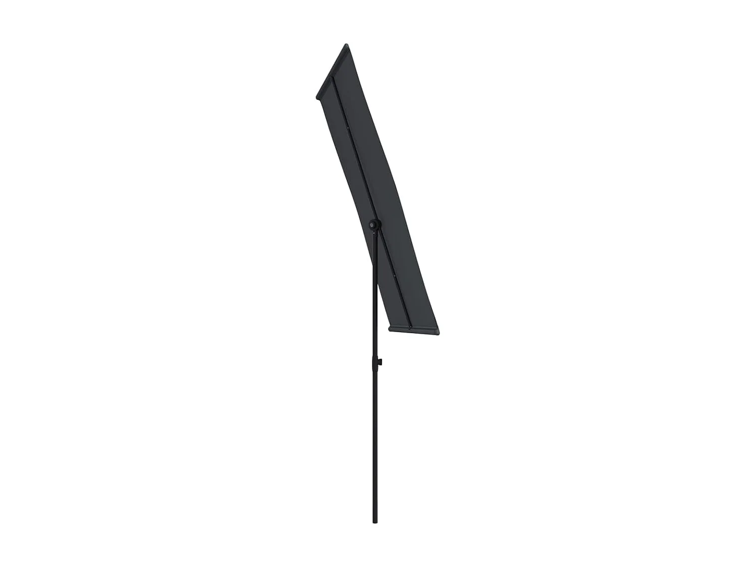 Parasol de jardin avec mât en aluminium 180x110 cm Noir