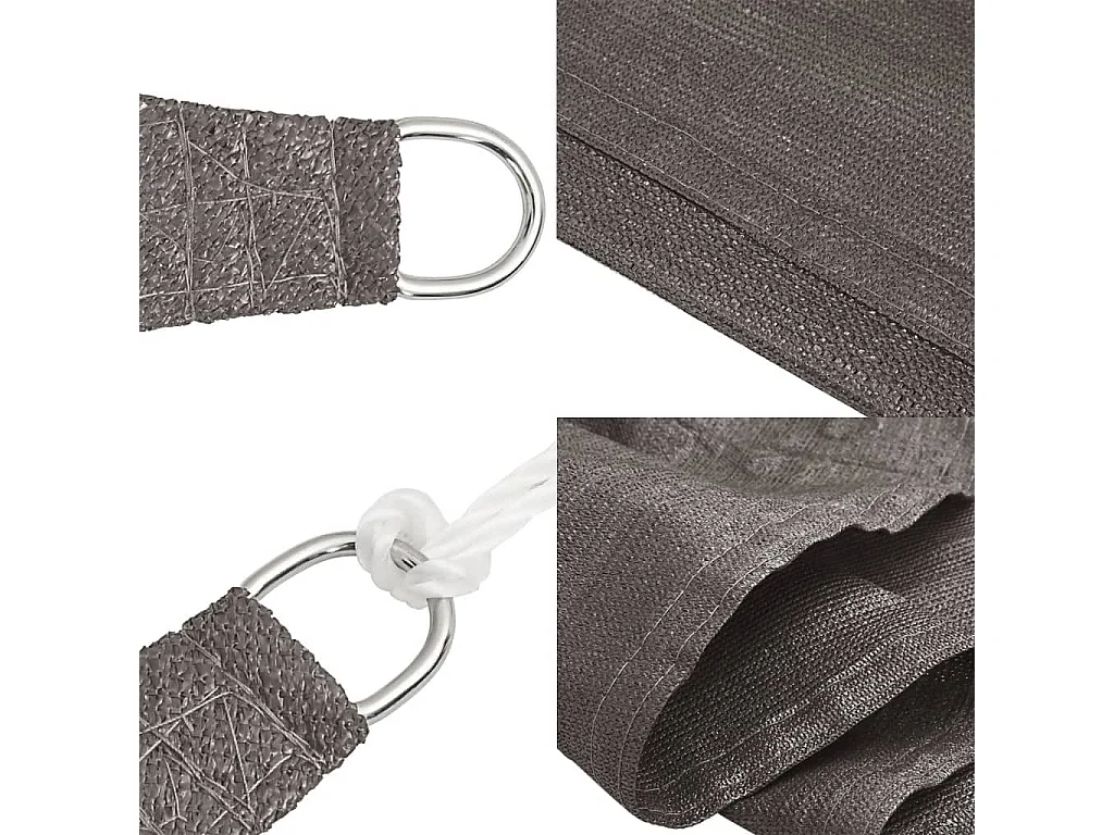 Ombrellone triangolare in HDPE 3,6 x 3,6 x 3,6 m Antracite