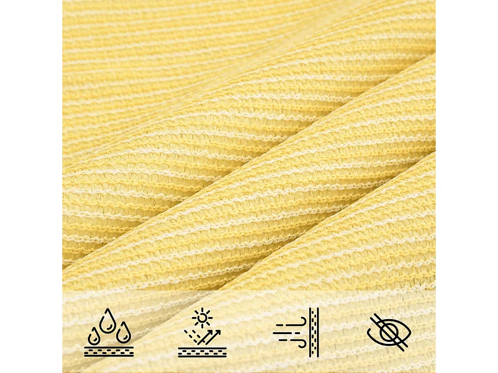 Parasol en PEHD triangulaire 3,6x3,6x3,6 m Beige