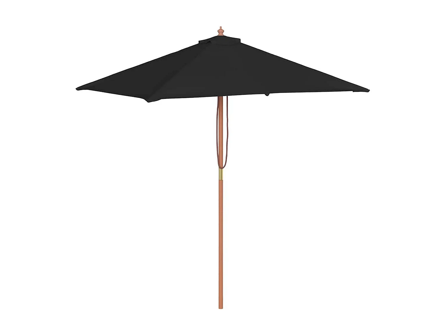 Tuinparasol met zwarte houten paal 150x200 cm