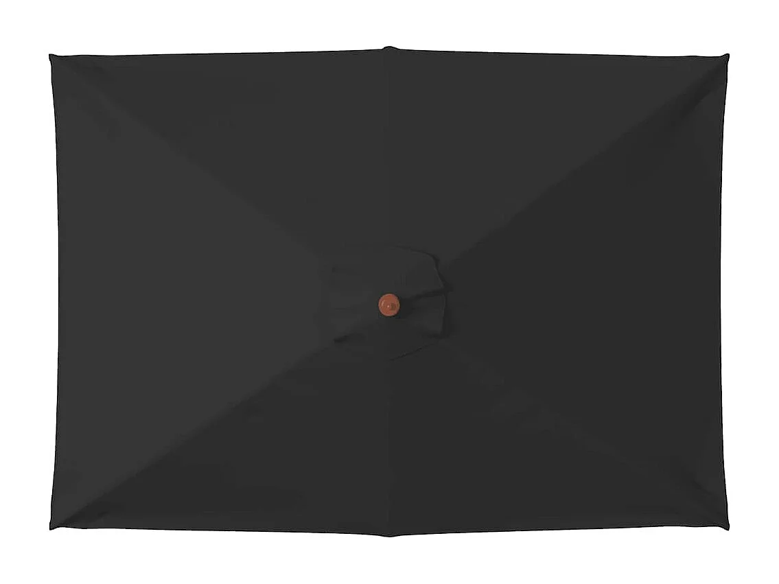 Tuinparasol met zwarte houten paal 150x200 cm