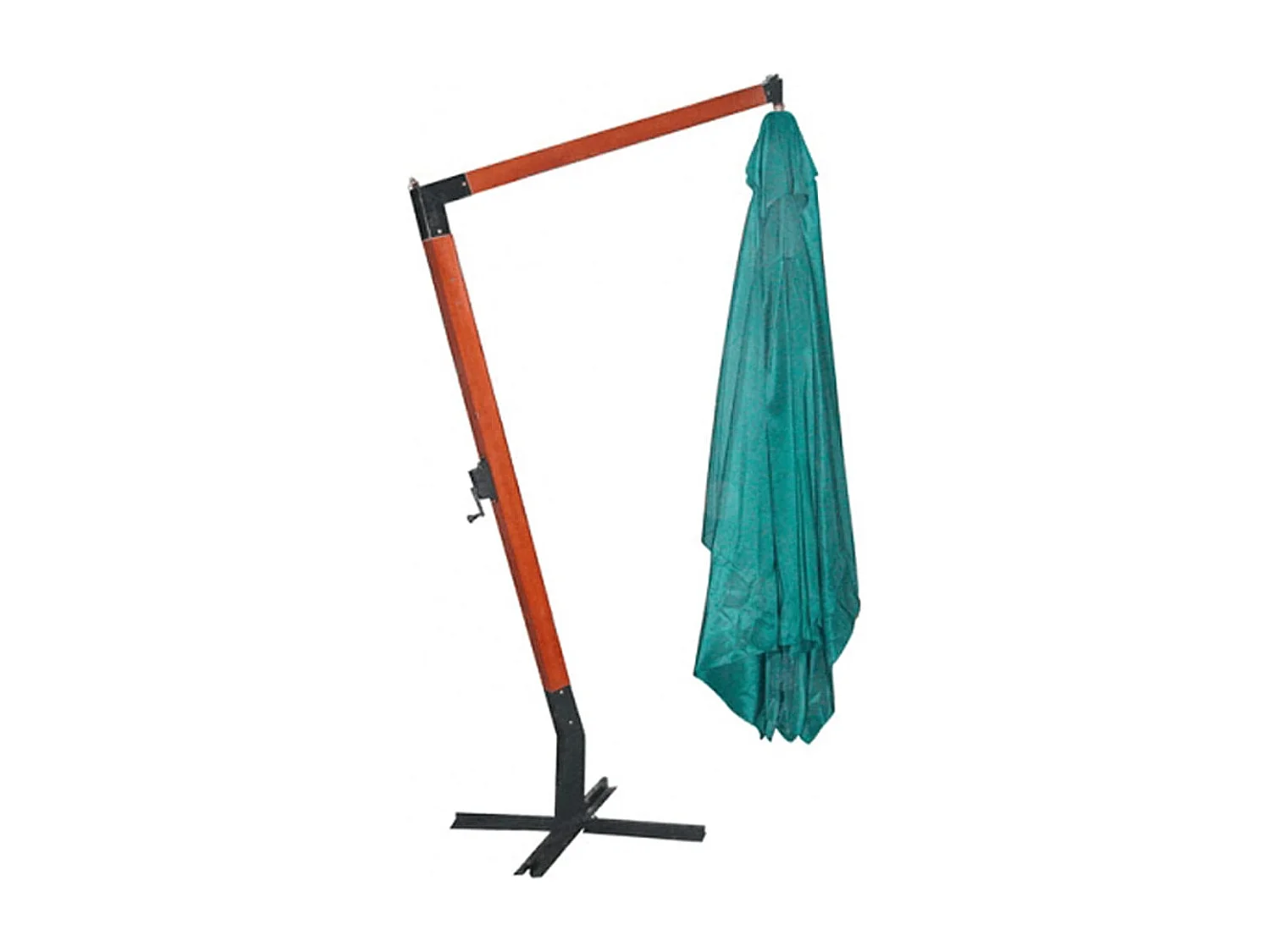 Melia zwevende parasol 300 x 400 cm Groen