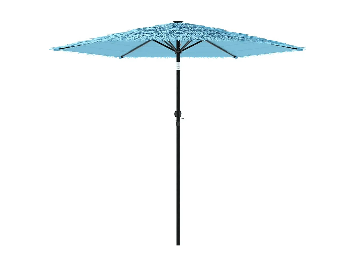Parasol de jardin avec mât en acier bleu 223x223x213 cm