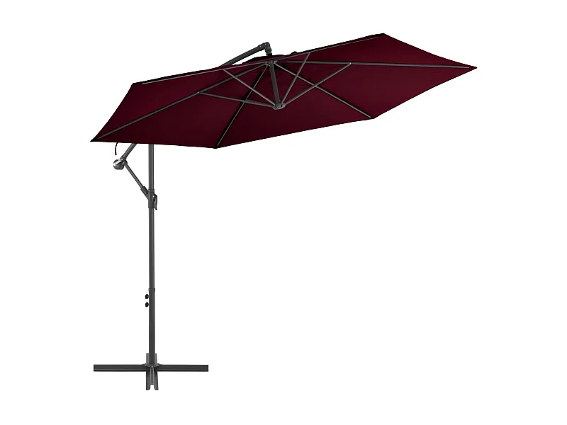 Zwevende tuinparasol met aluminium paal