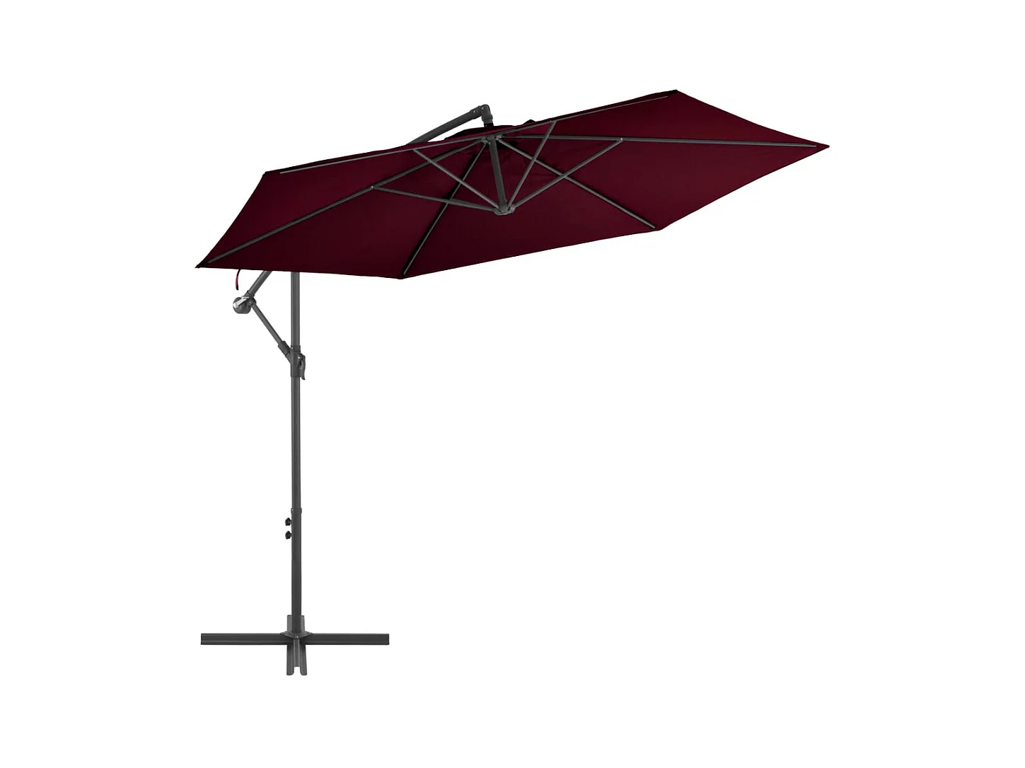 Parasol de jardin en porte-à-faux avec mât en aluminium