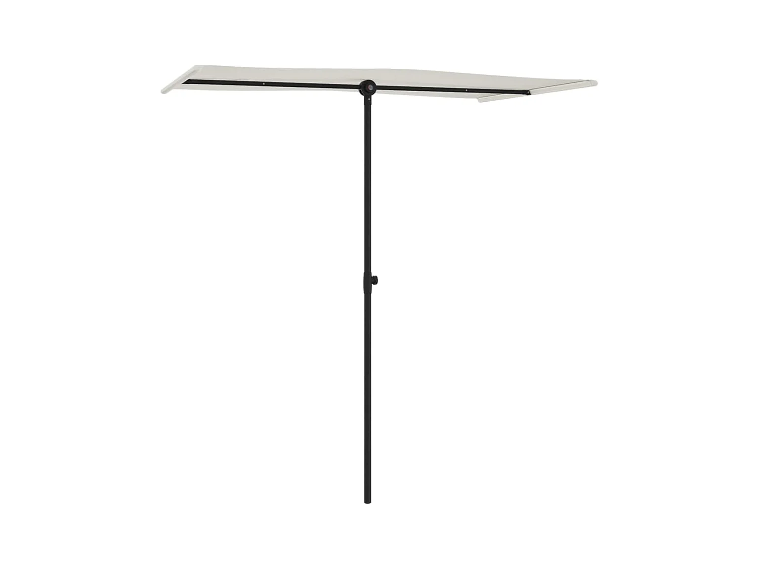 Ombrellone da giardino con palo in alluminio 180x110 cm bianco sabbia