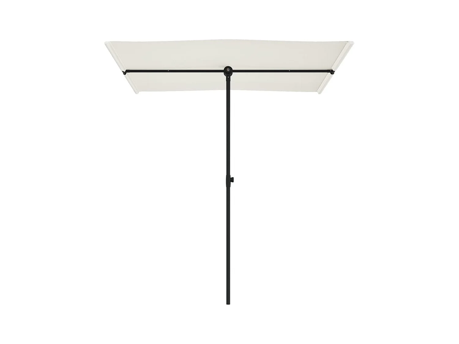 Ombrellone da giardino con palo in alluminio 180x110 cm bianco sabbia
