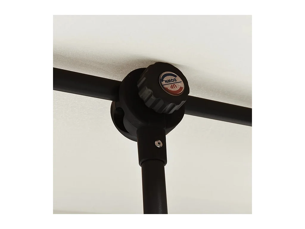 Ombrellone da giardino con palo in alluminio 180x110 cm bianco sabbia