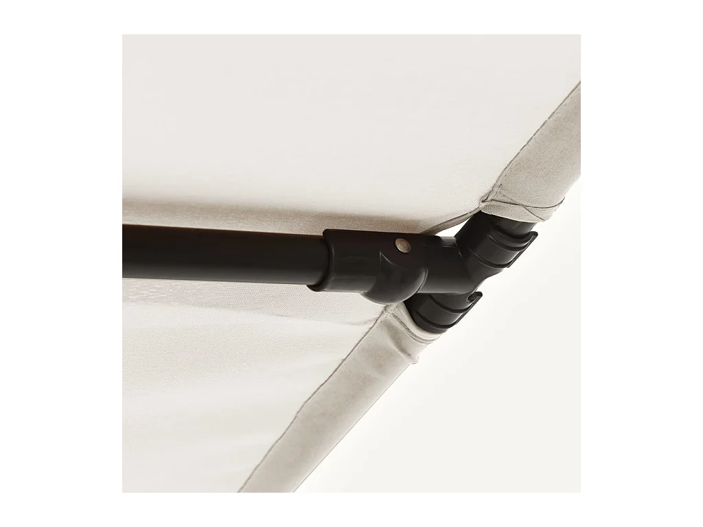 Ombrellone da giardino con palo in alluminio 180x110 cm bianco sabbia