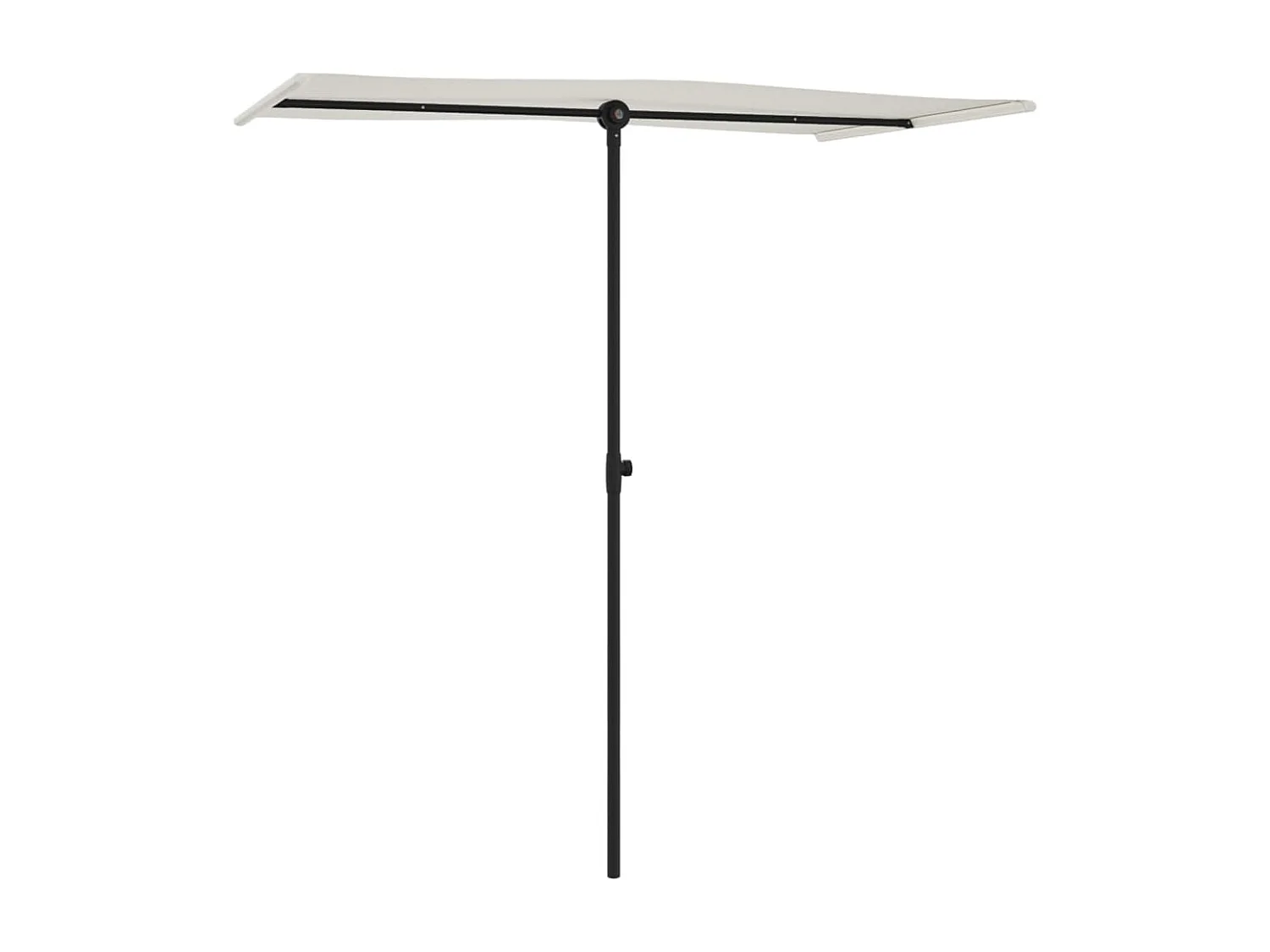 Parasol de jardin avec mât en aluminium 180x110 cm blanc sable