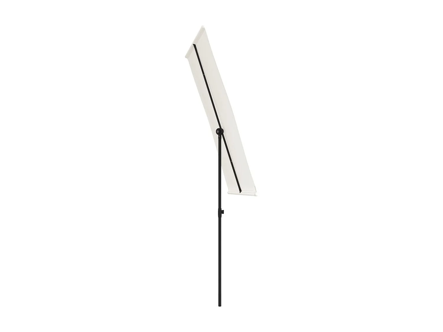Parasol de jardin avec mât en aluminium 180x110 cm blanc sable