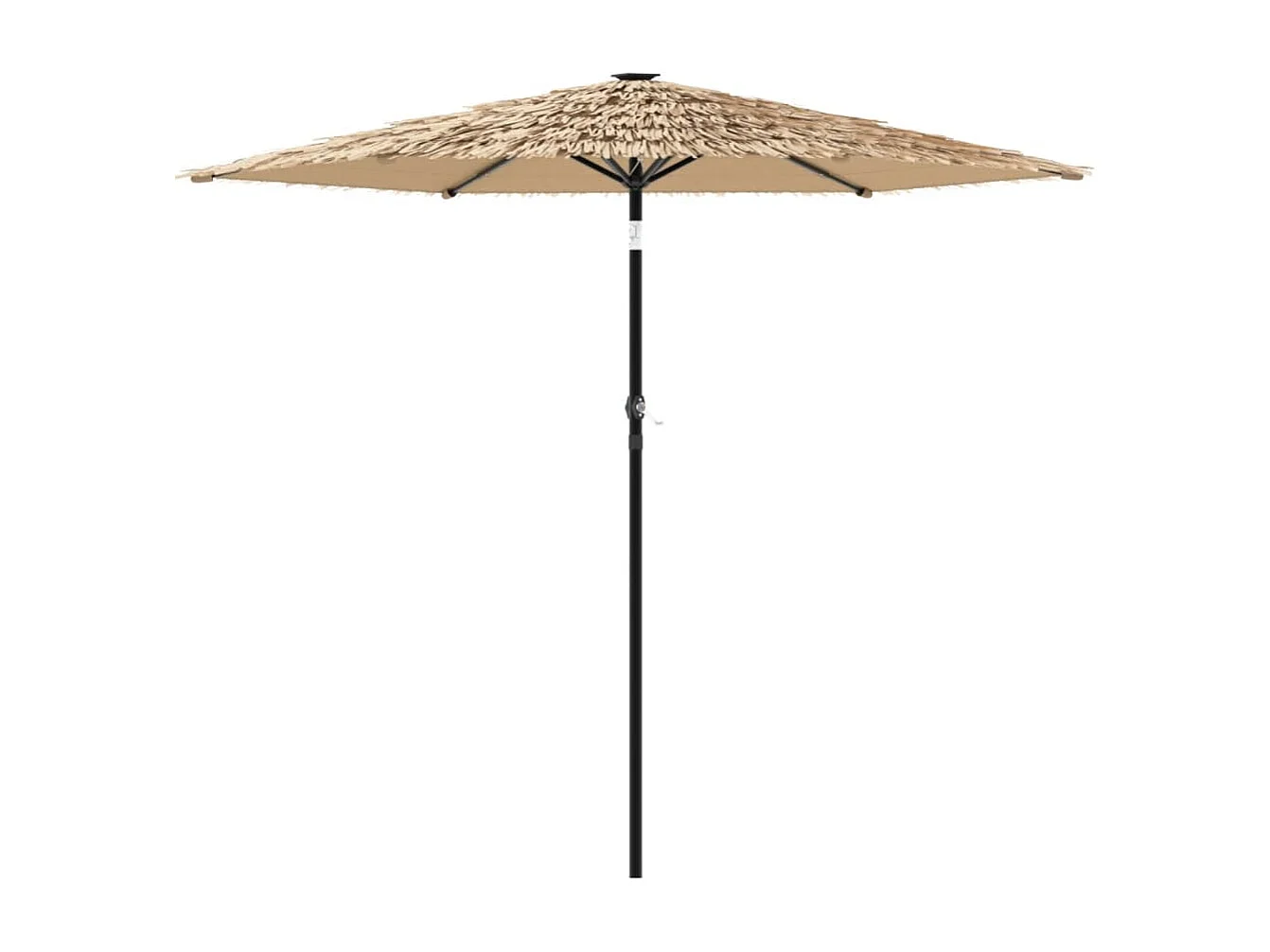 Parasol de jardin avec LED et mât en acier marron 268x268x226cm