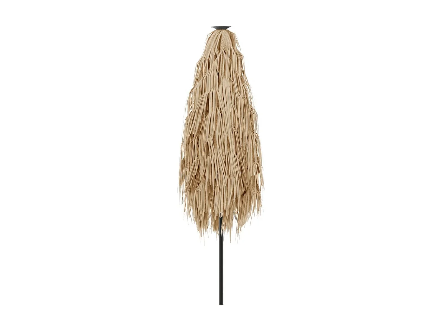 Parasol de jardin avec LED et mât en acier marron 268x268x226cm
