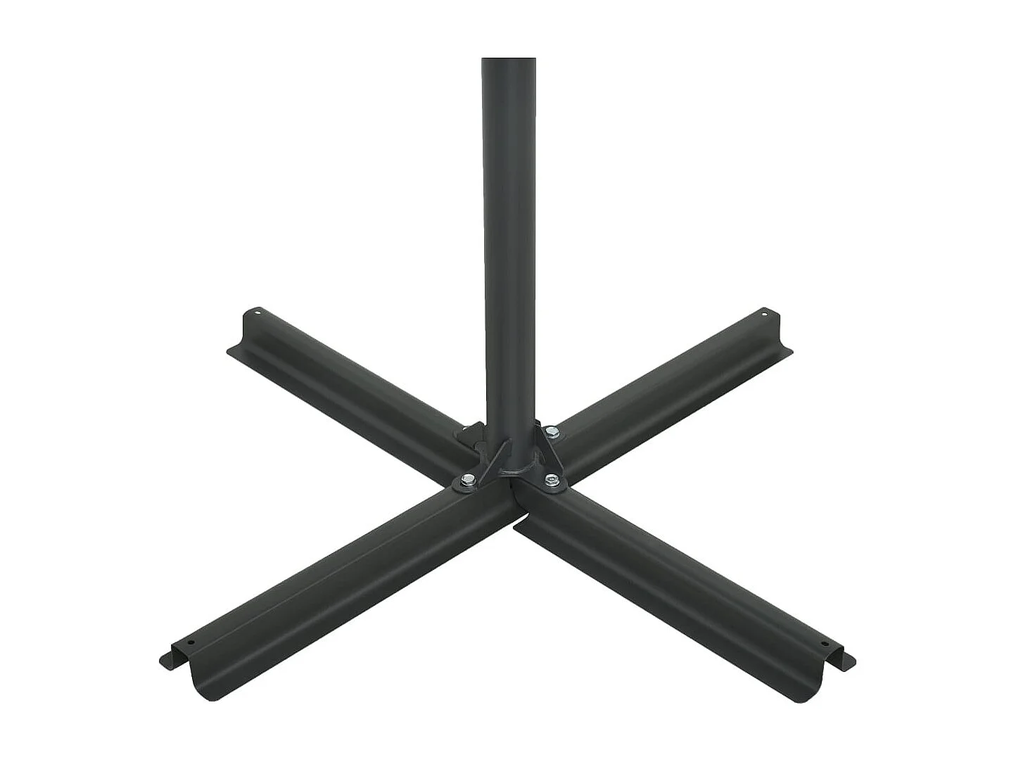 Ombrellone da esterno e palo in alluminio 460x270 cm Blu