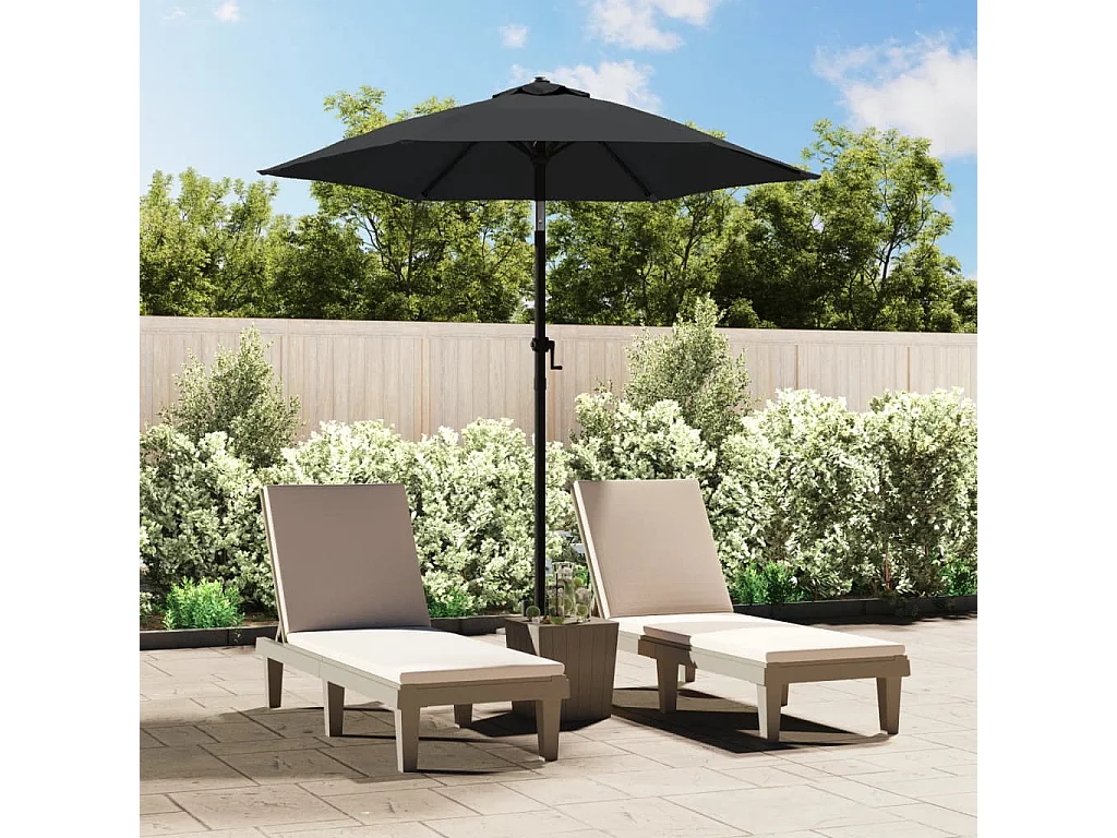 Parasol Antracita 200x224 cm Aluminio