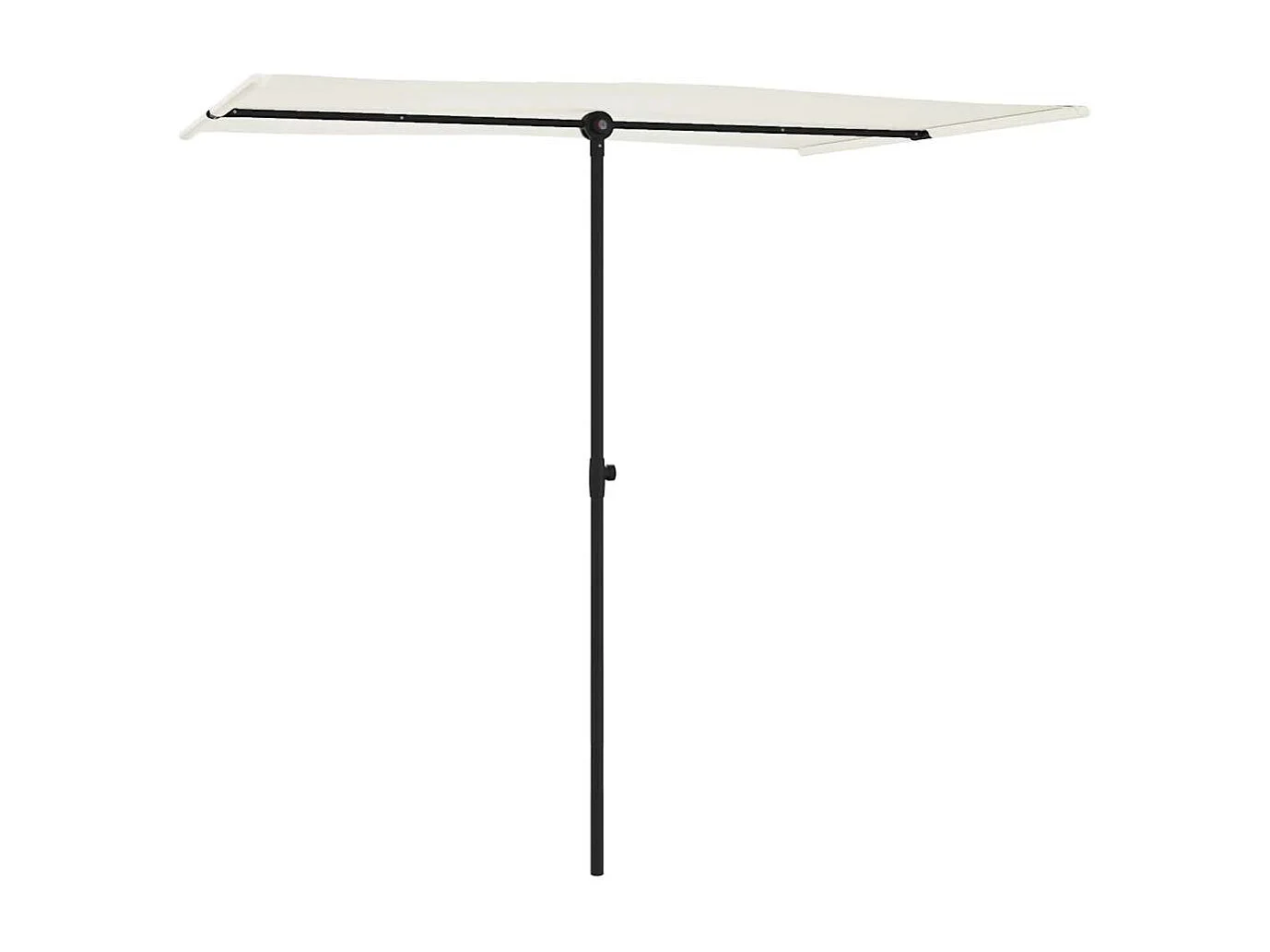 Parasol de jardin avec mât en aluminium 2x1,5 m Blanc sable