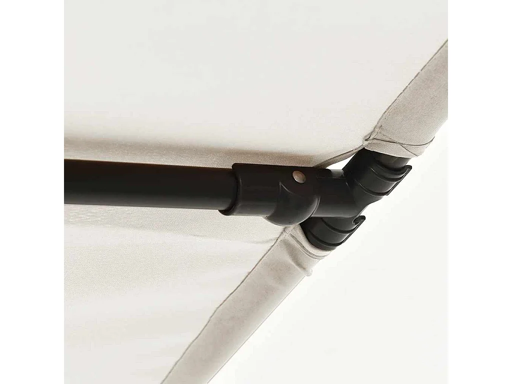 Parasol de jardin avec mât en aluminium 2x1,5 m Blanc sable