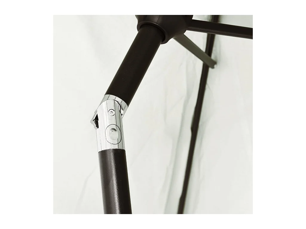 Witte zandparasol met 3 m stalen paal