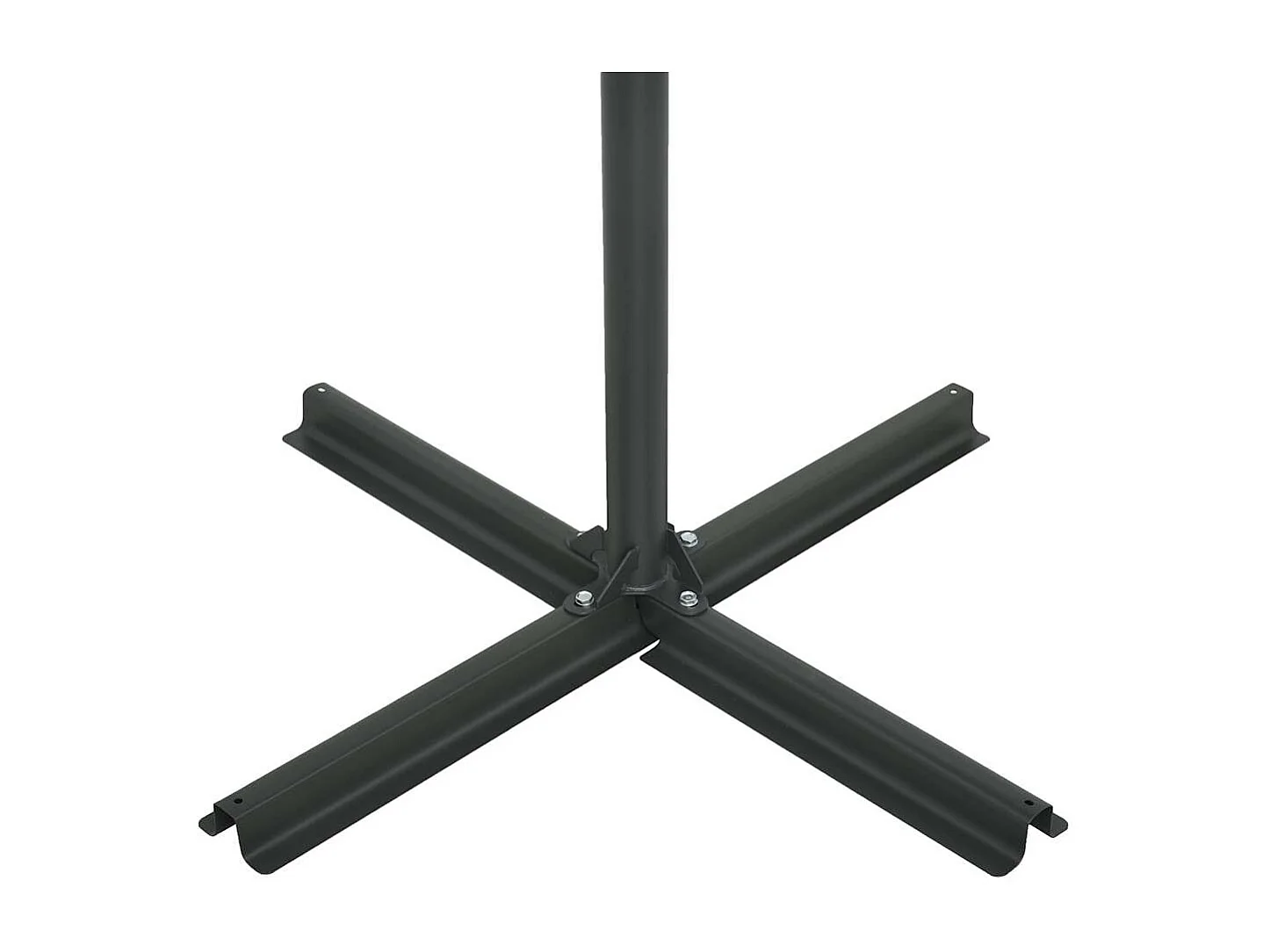 Ombrellone da esterno e palo in alluminio 460x270 cm Nero