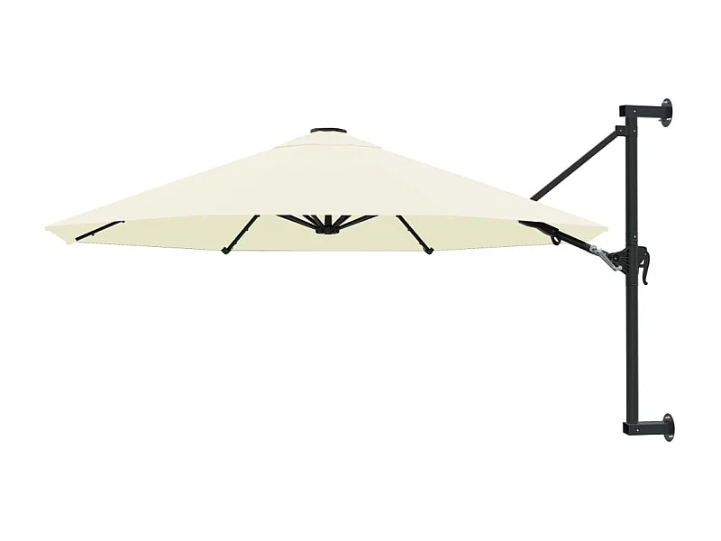 Parasol mural avec mât métallique 300 cm Sable