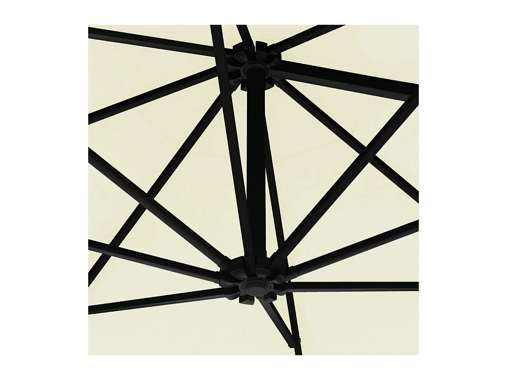 Sombrilla de pared con mástil metálico 300 cm Arena