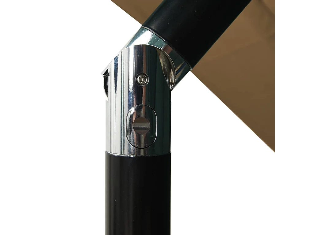 Sombrilla de jardín de 3 niveles con mástil de aluminio color topo
